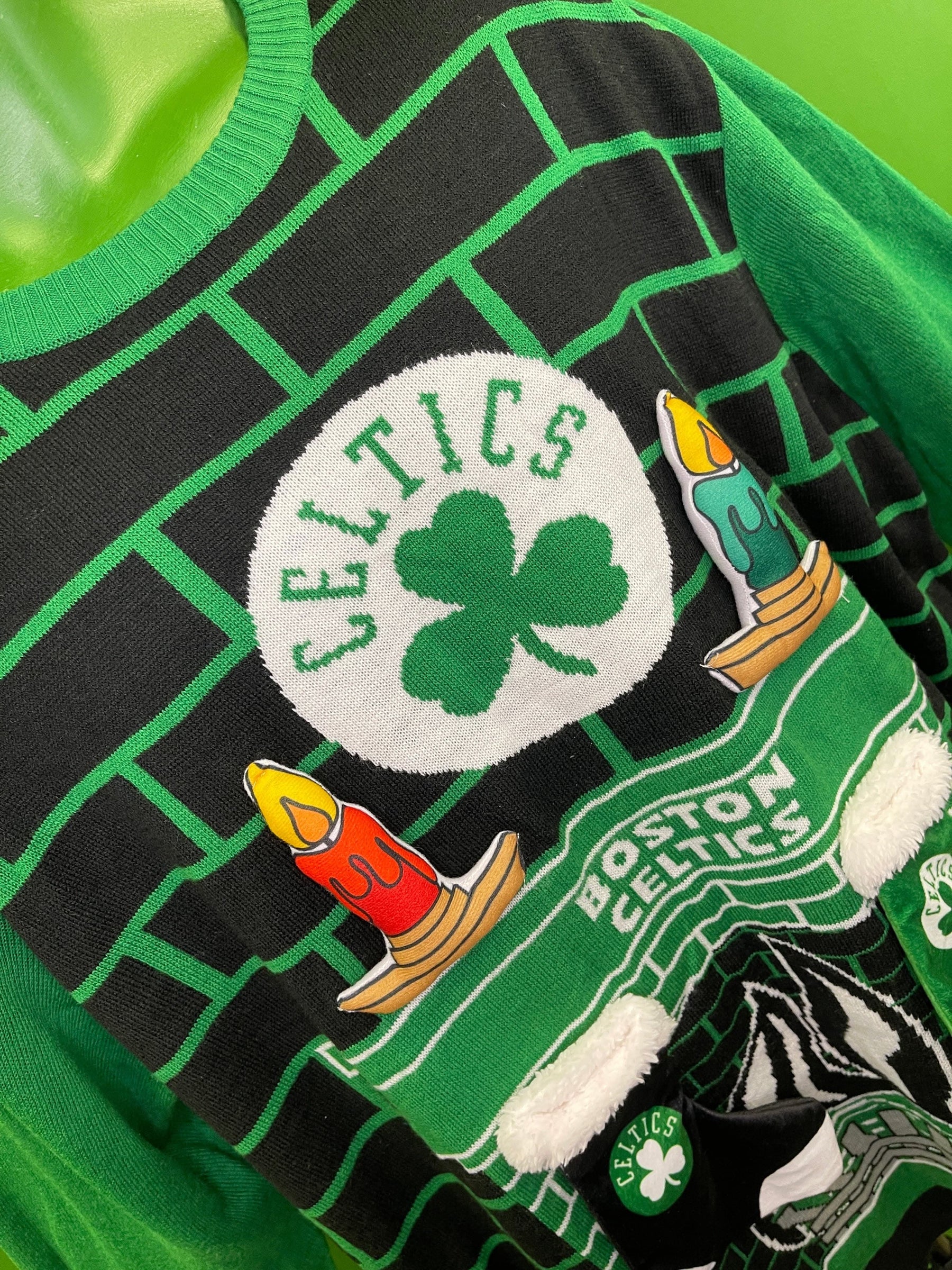 NBA Boston Celtics "Ugly" Christmas Sweater Jumper Men's 2X-Large NWT