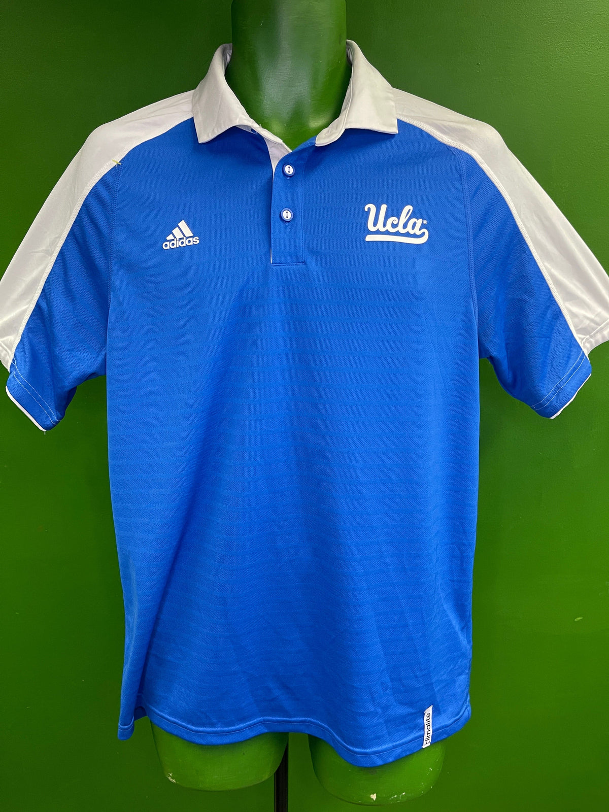 NCAA UCLA Bruins Adidas Polo Golf Shirt Climalite Men's Medium
