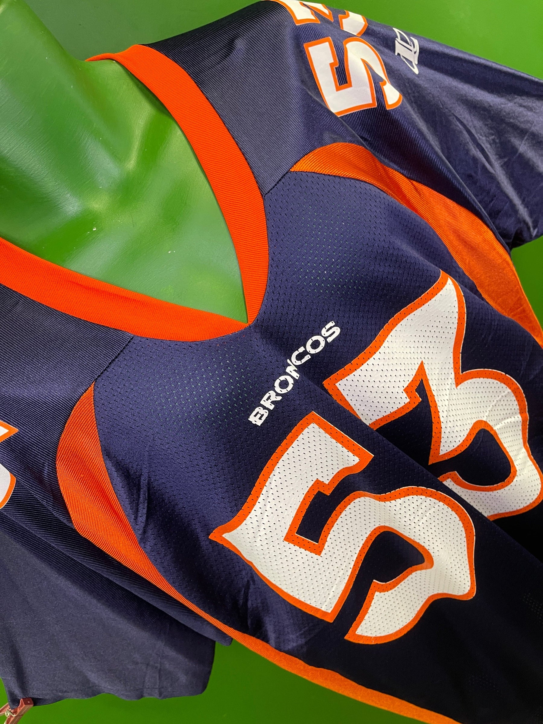 NFL Denver Broncos Bill Romanowski #53 Logo Athletic Jersey Men's X-Large