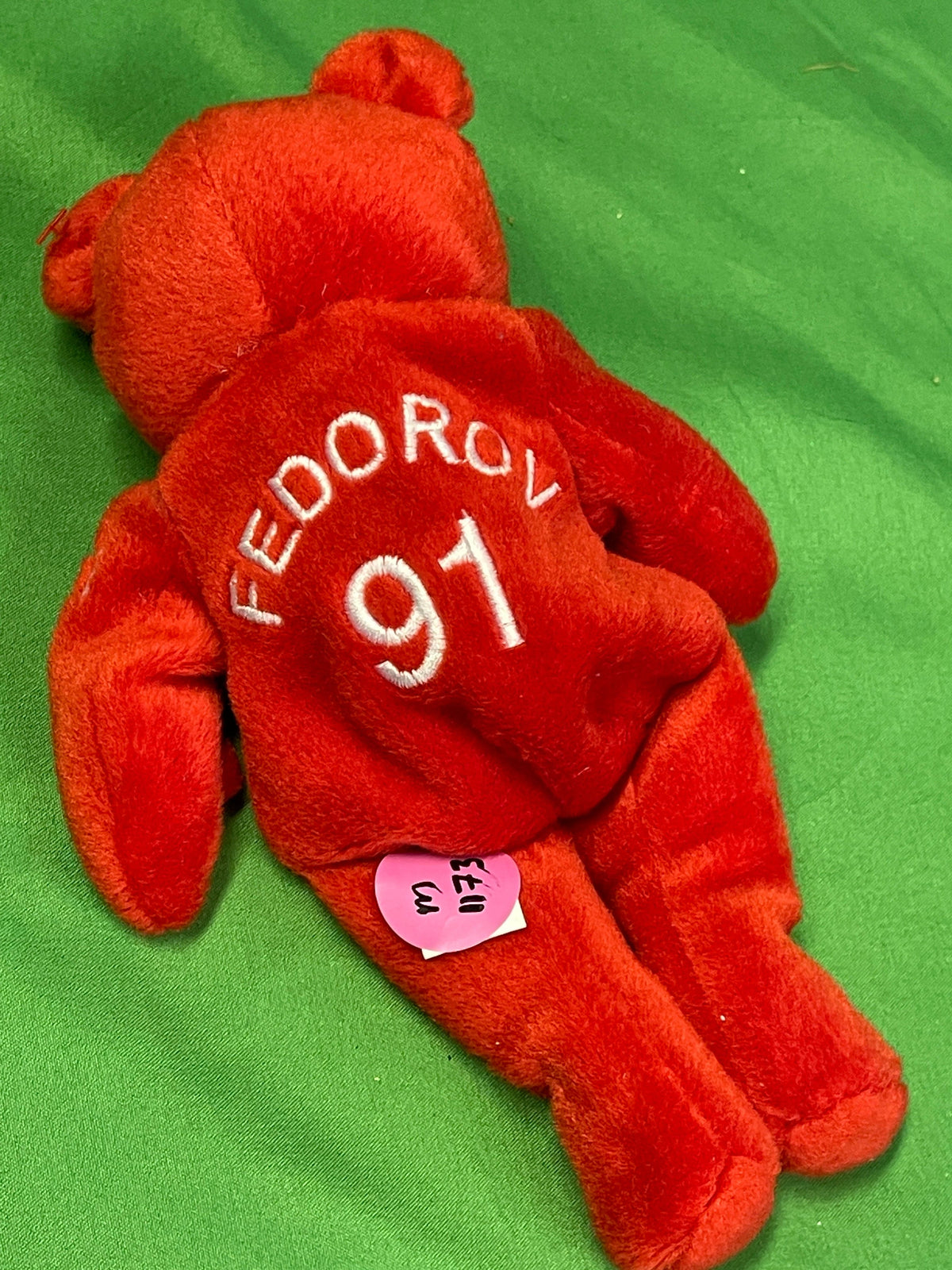 NHL Detroit Red Wings Sergei Fedorov #91 Bamm Beanos Cuddly Toy Beanie NWT