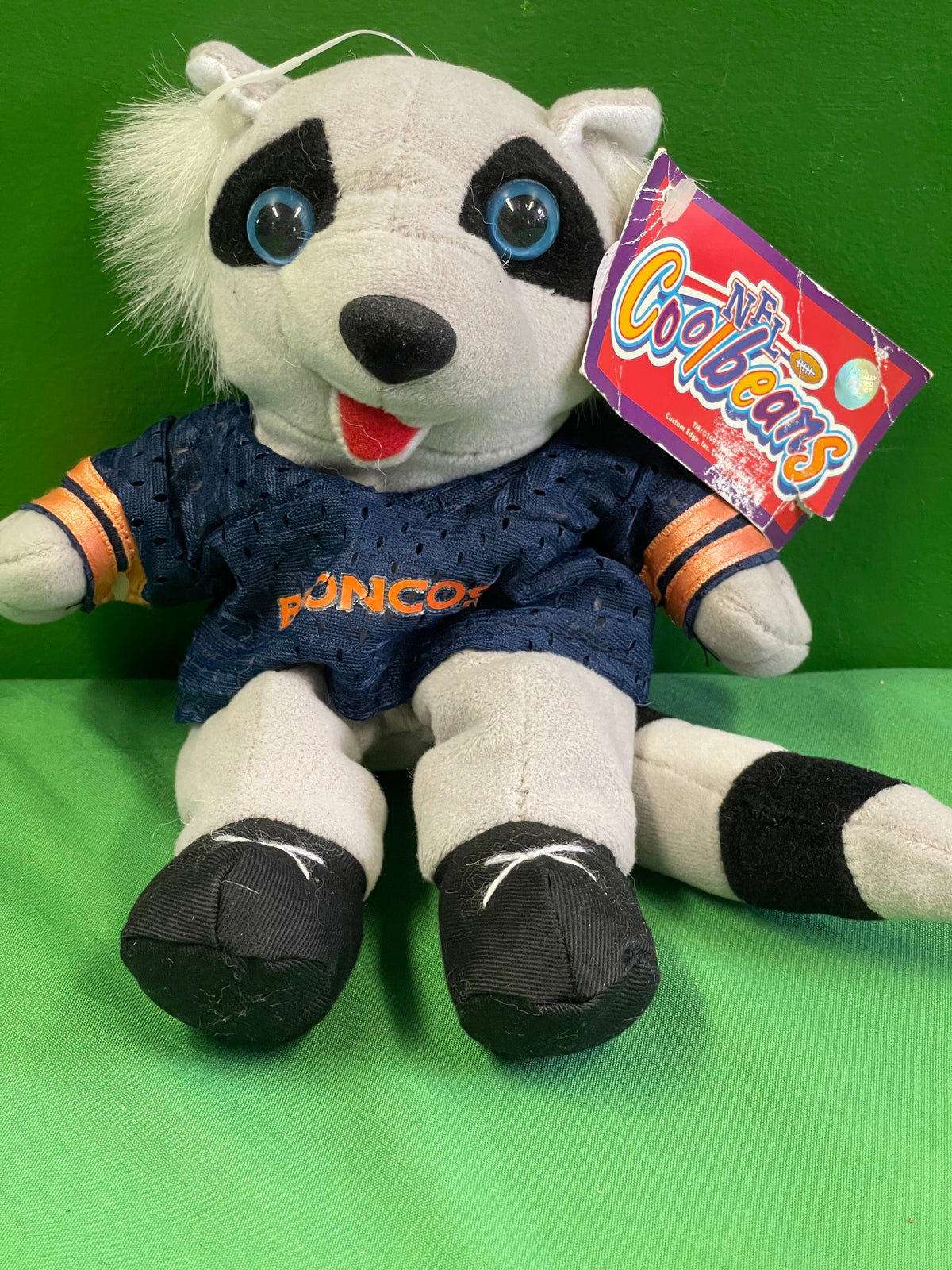 NFL Denver Broncos Coolbeans Beanie Cuddly Toy Raccoon NWT