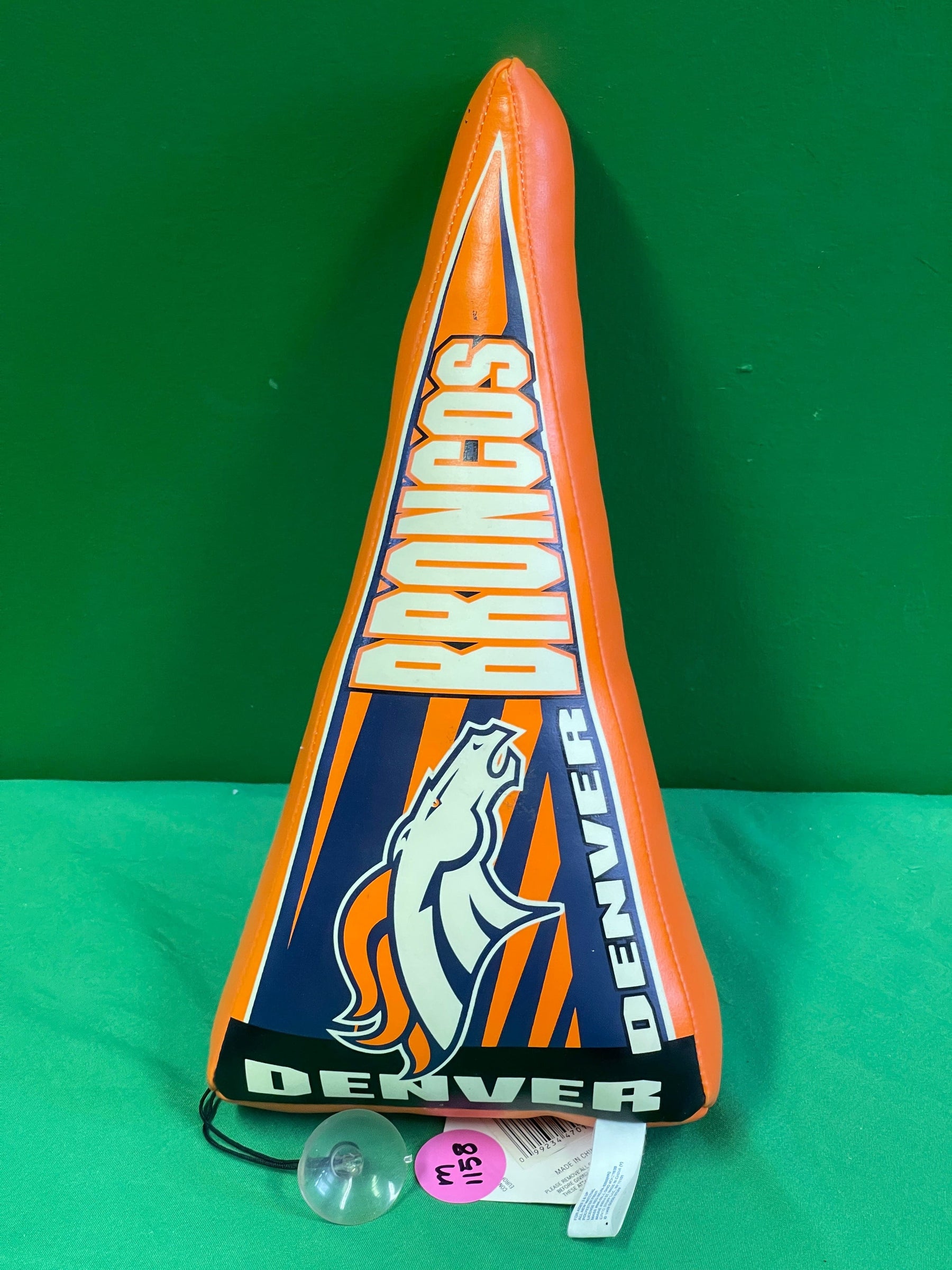 NFL Denver Broncos Vinyl Sponge Decorative Pennant NWT