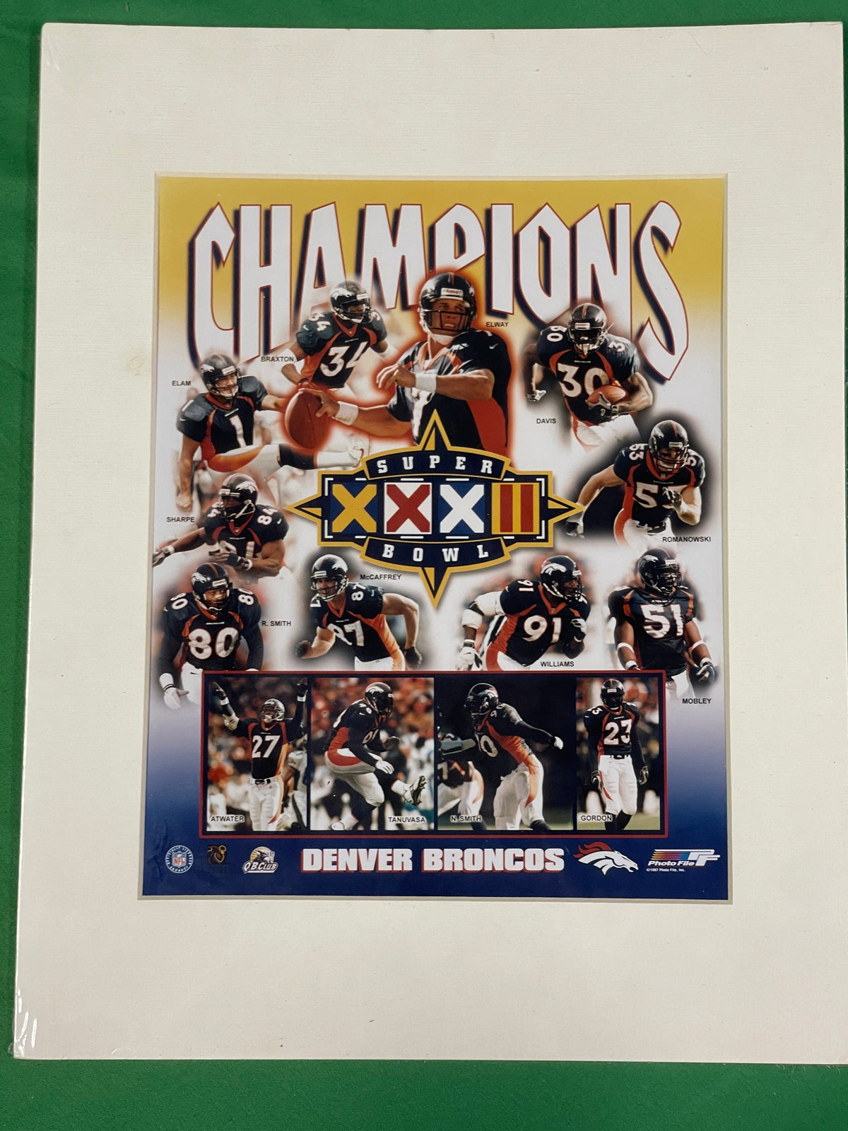 NFL Denver Broncos Super Bowl XXXII 8x10 Matted Photo NWT