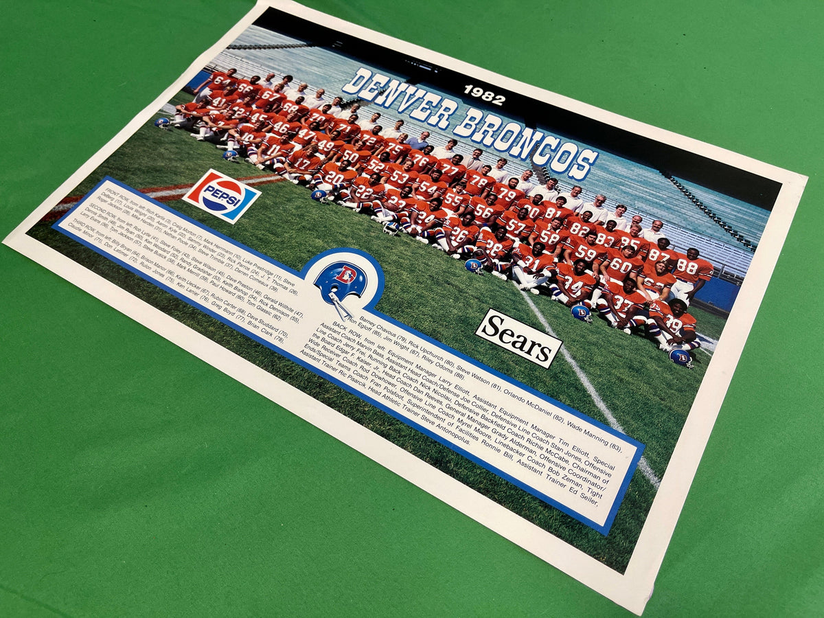NFL Denver Broncos 12" x 18" 1982 Team Photo
