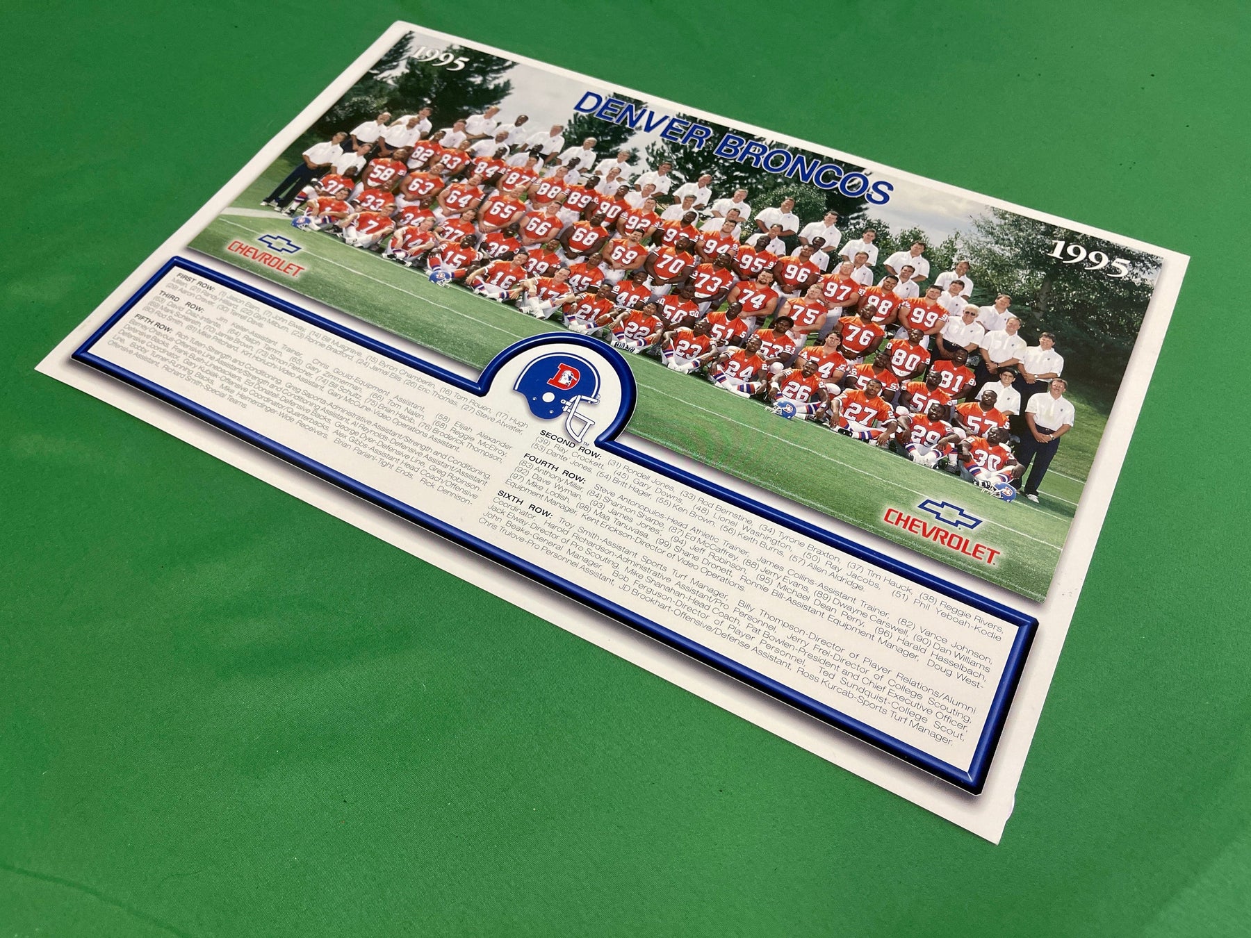 NFL Denver Broncos 12" x 18" 1995 Team Photo