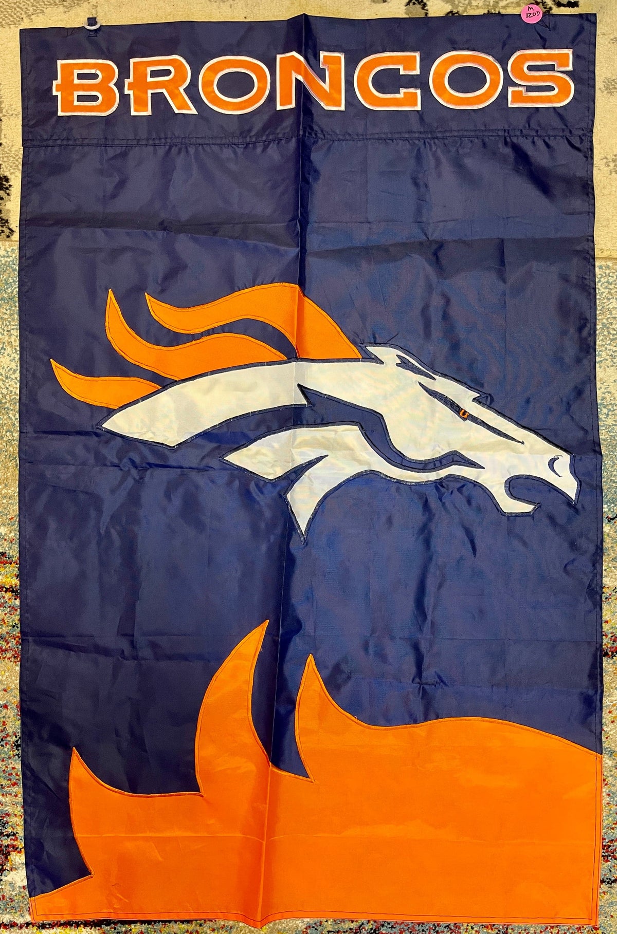 NFL Denver Broncos Thick Heavy Duty Pole/Grommet Stitched Flag 24" x 36"