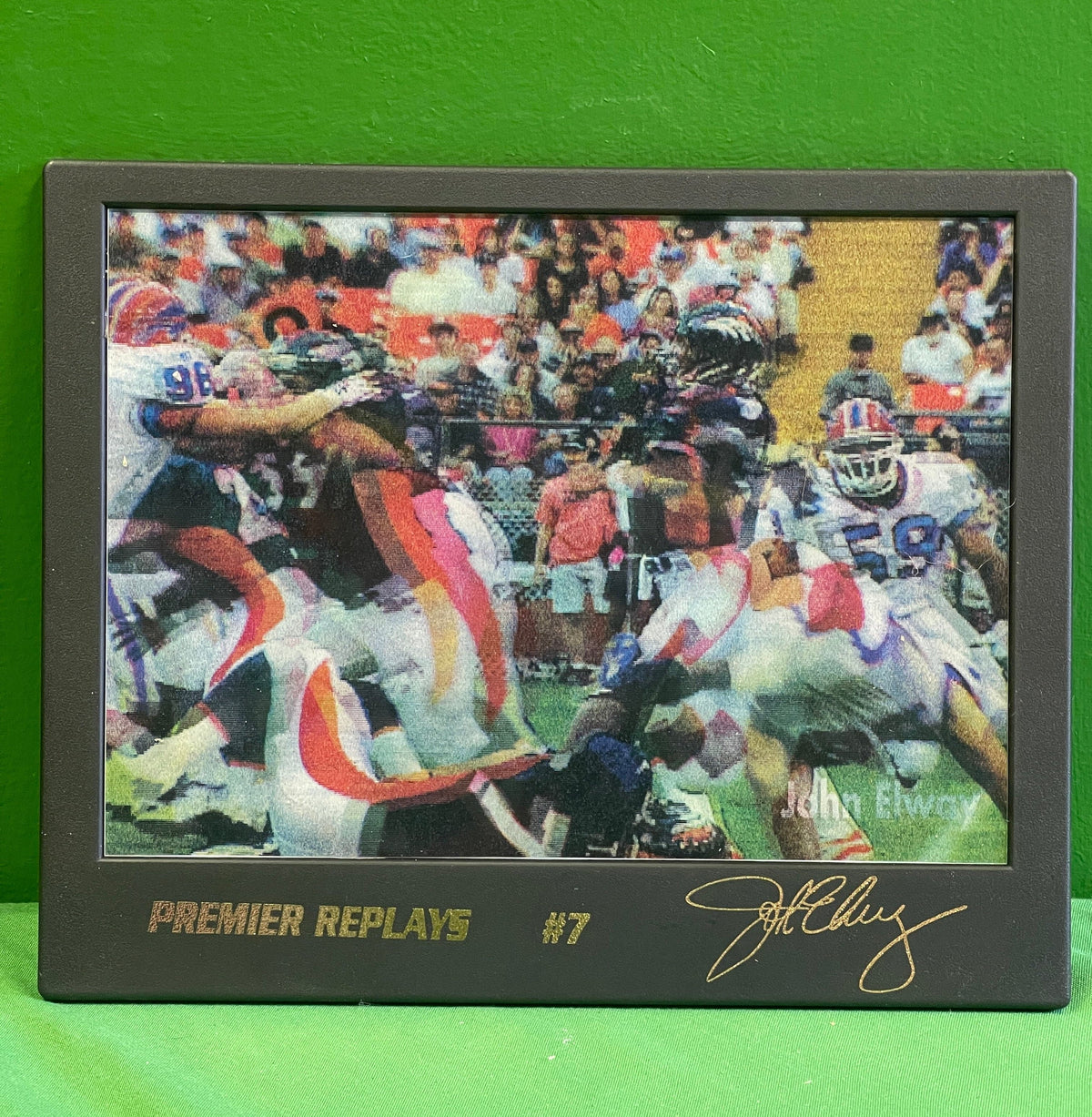 NFL Denver Broncos John Elway #7 Premier Replays Collectable Holographic Photo