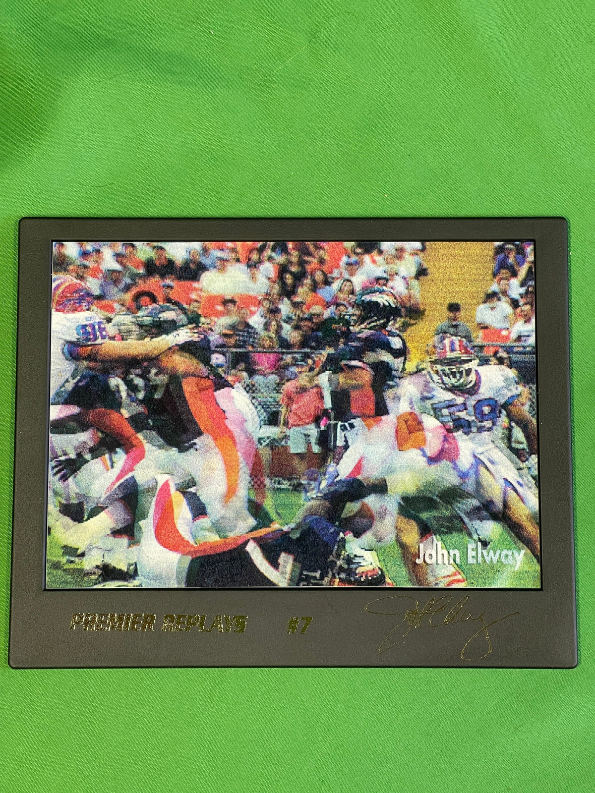 NFL Denver Broncos John Elway #7 Premier Replays Collectable Holographic Photo