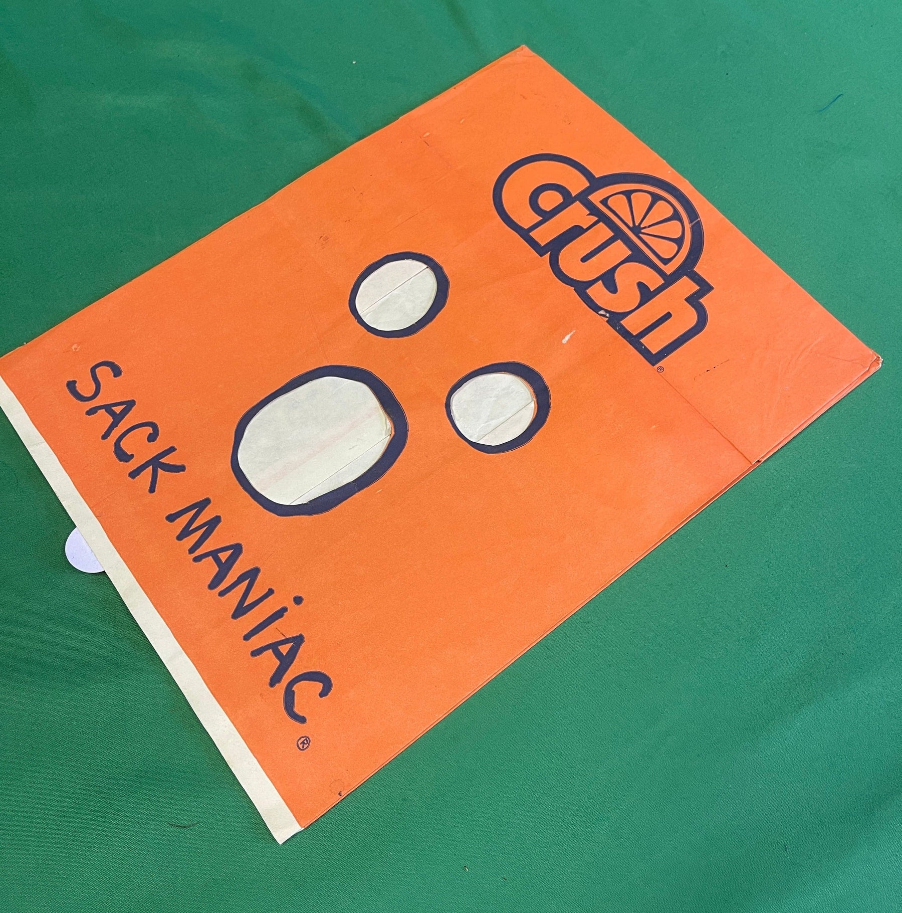 NFL Denver Broncos Orange Crush Rare Vintage 1986 Game Giveaway "Sack Maniac" Paper Bag