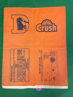 NFL Denver Broncos Orange Crush Rare Vintage 1986 Game Giveaway "Sack Maniac" Paper Bag