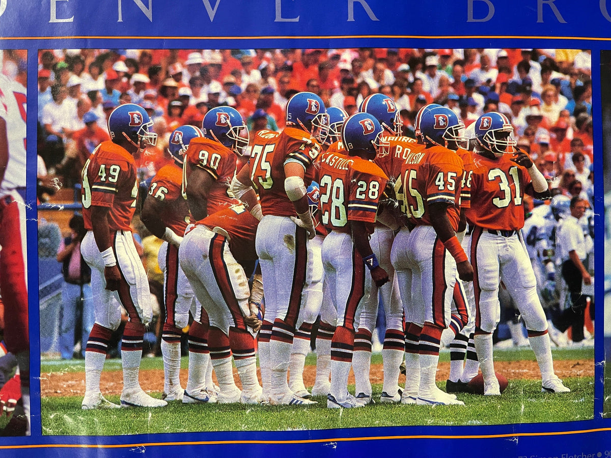 NFL Denver Broncos Vintage Little Caesar's 1987 Team Poster