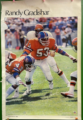 NFL Denver Broncos Otis Armstrong #24 Vintage 1977 Poster