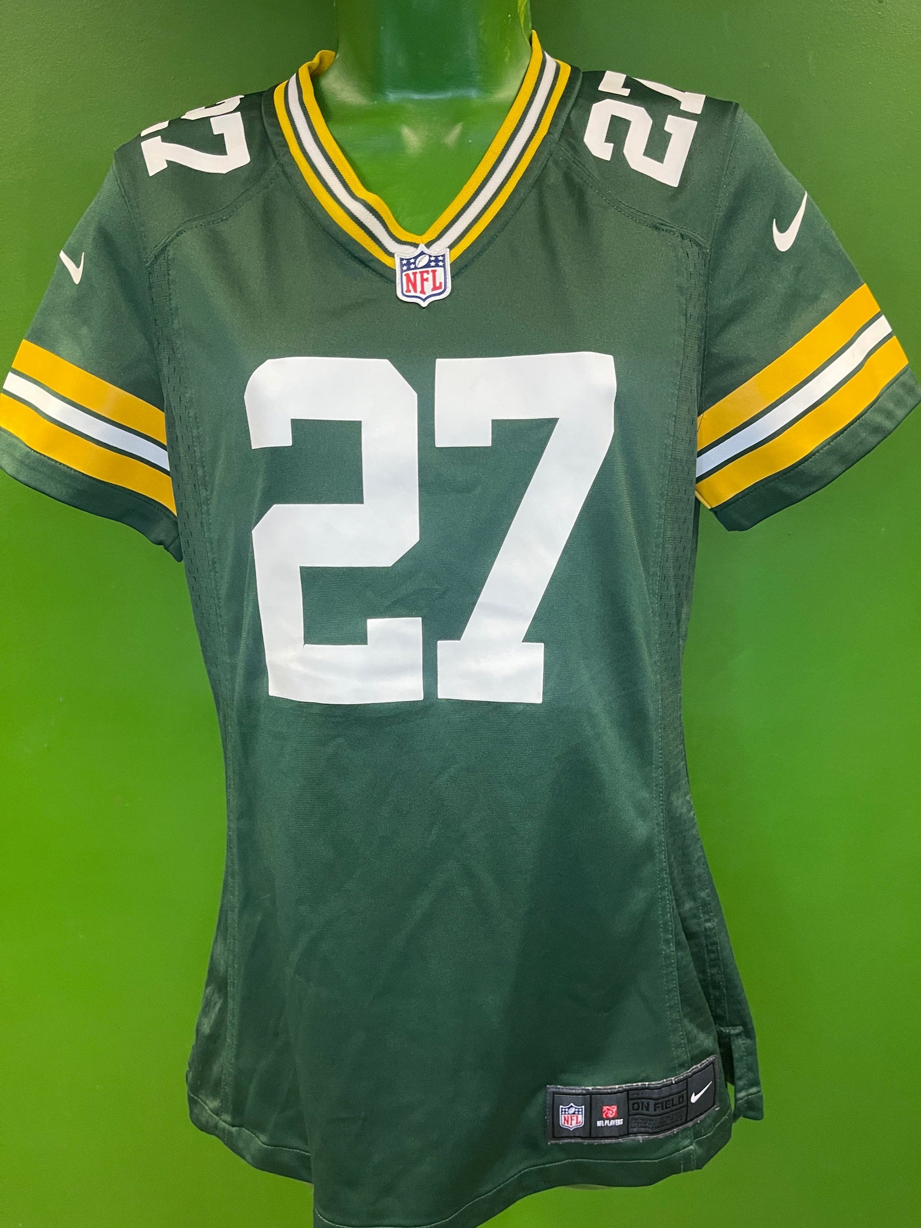 NFL Green Bay Packers Eddie Lacy #27 Green Jersey Women's Small