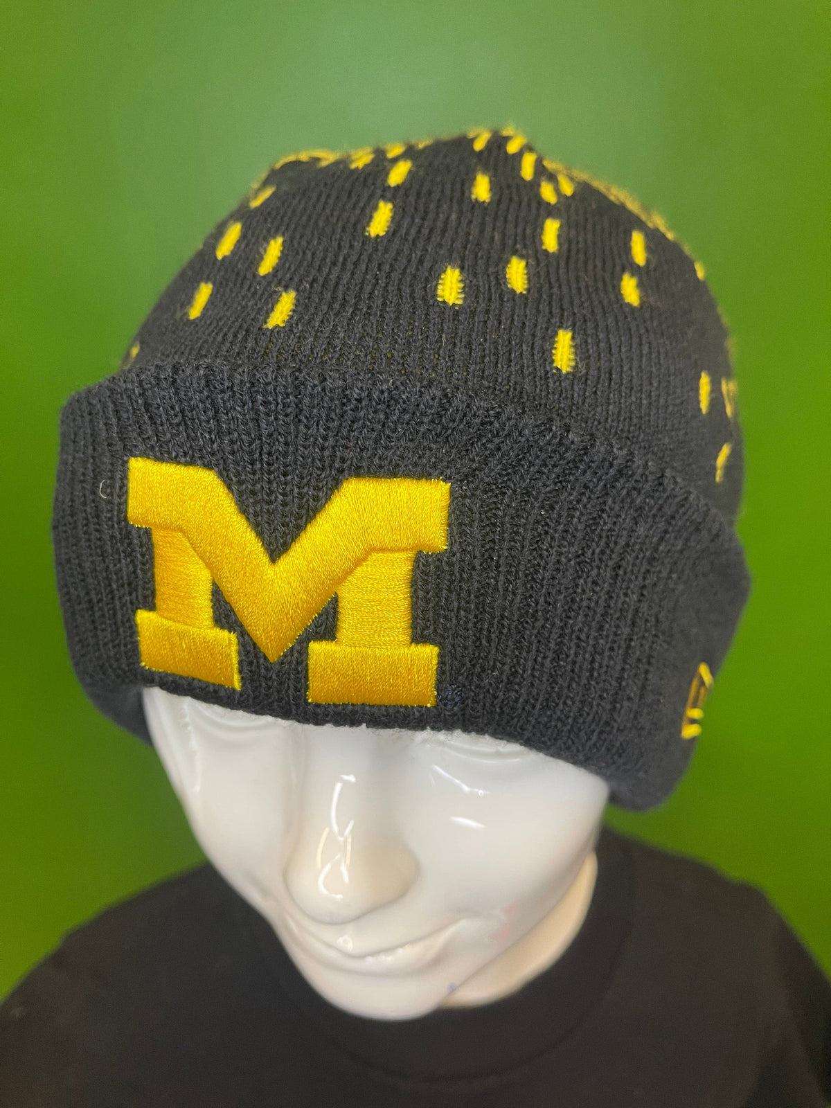 NCAA Michigan Wolverines New Era Thick Woolly Hat Beanie OSFM