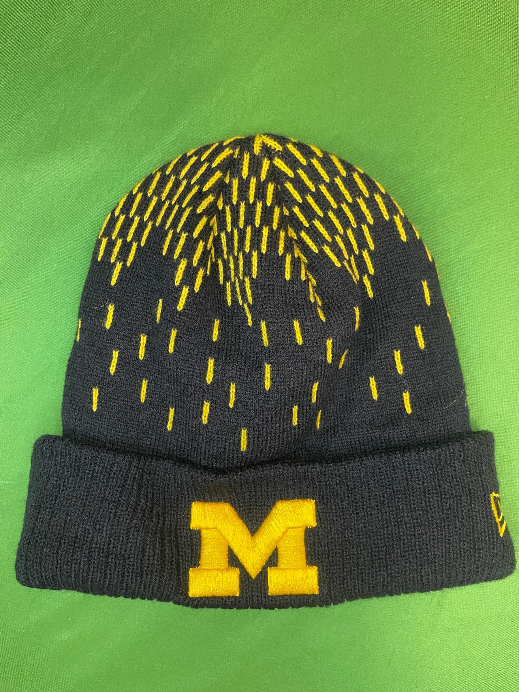 NCAA Michigan Wolverines New Era Thick Woolly Hat Beanie OSFM