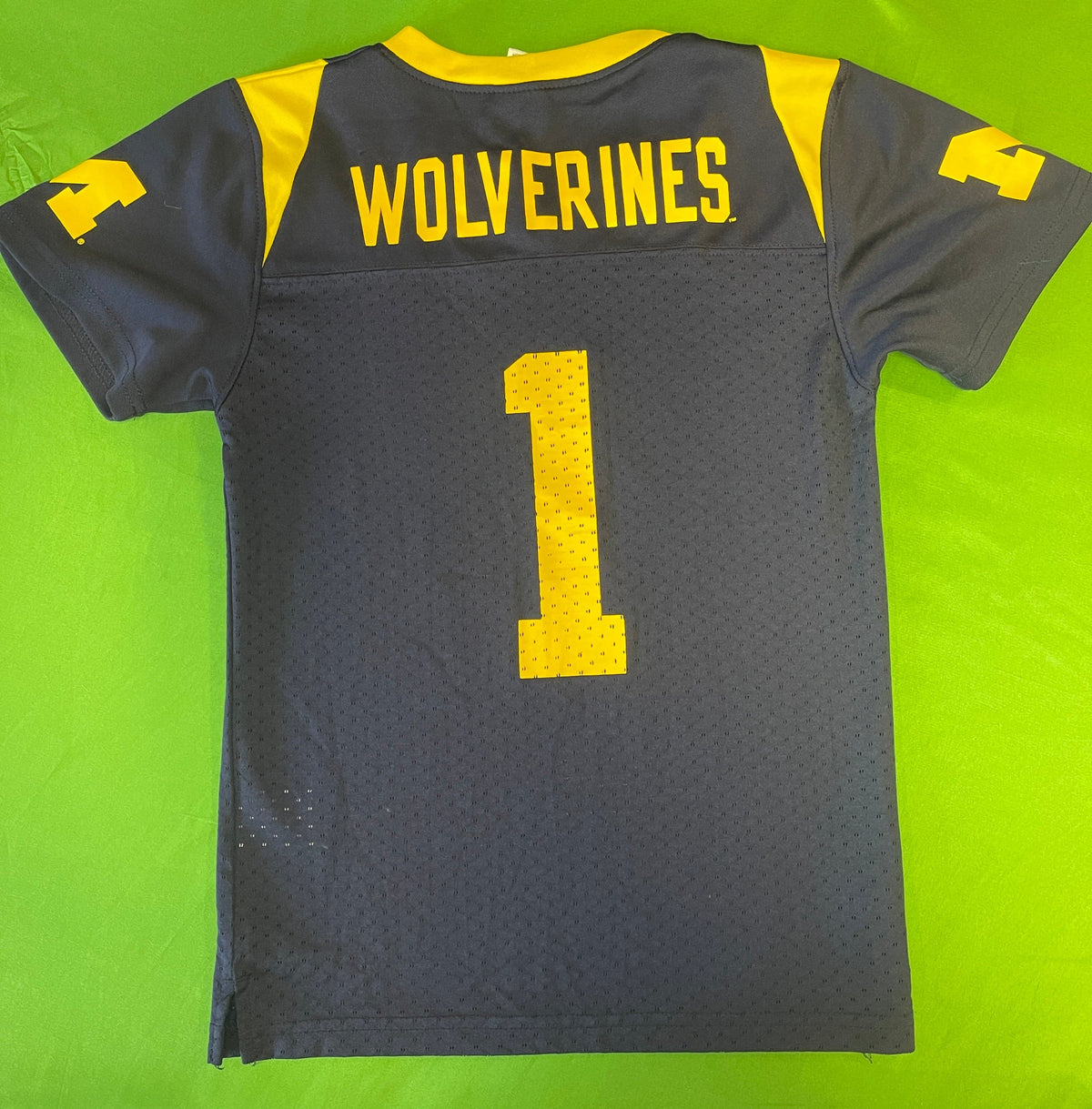 NCAA Michigan Wolverines #1 Blue Jersey Youth X-Small 4-5