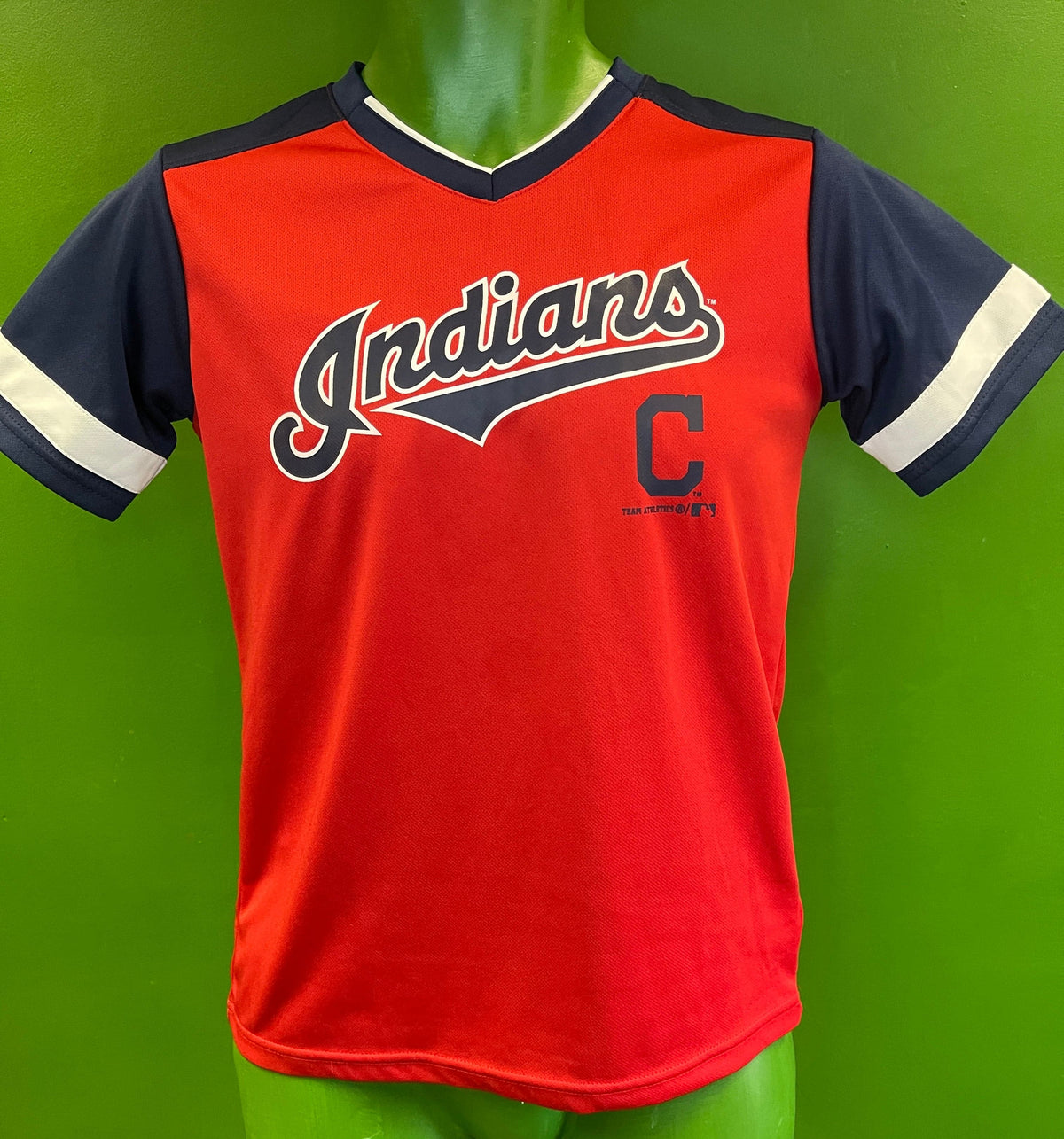 MLB Cleveland Guardians (Indians) Logo Jersey-Style Top Youth Large 10-12