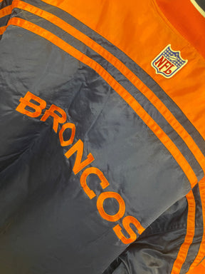 NFL Denver Broncos ProLine Starter Vintage Satin Quilted Bomber Jacket Men's Medium