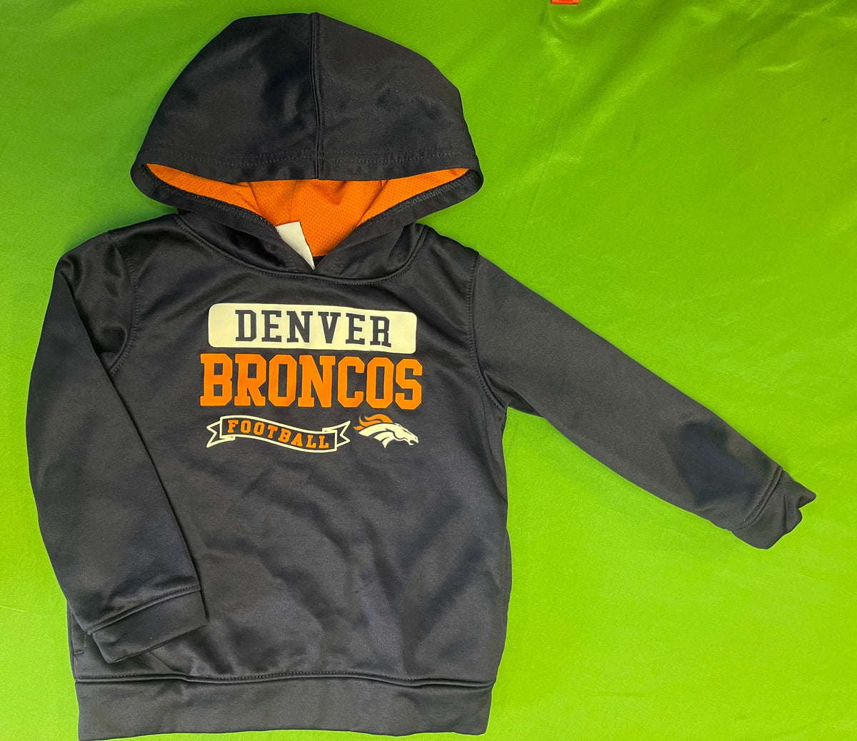 NFL Denver Broncos Navy Blue Pullover Hoodie Youth X-Small 4T