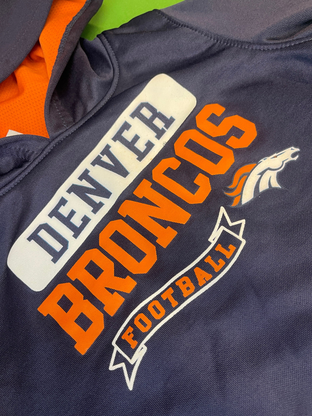 NFL Denver Broncos Navy Blue Pullover Hoodie Youth X-Small 4T