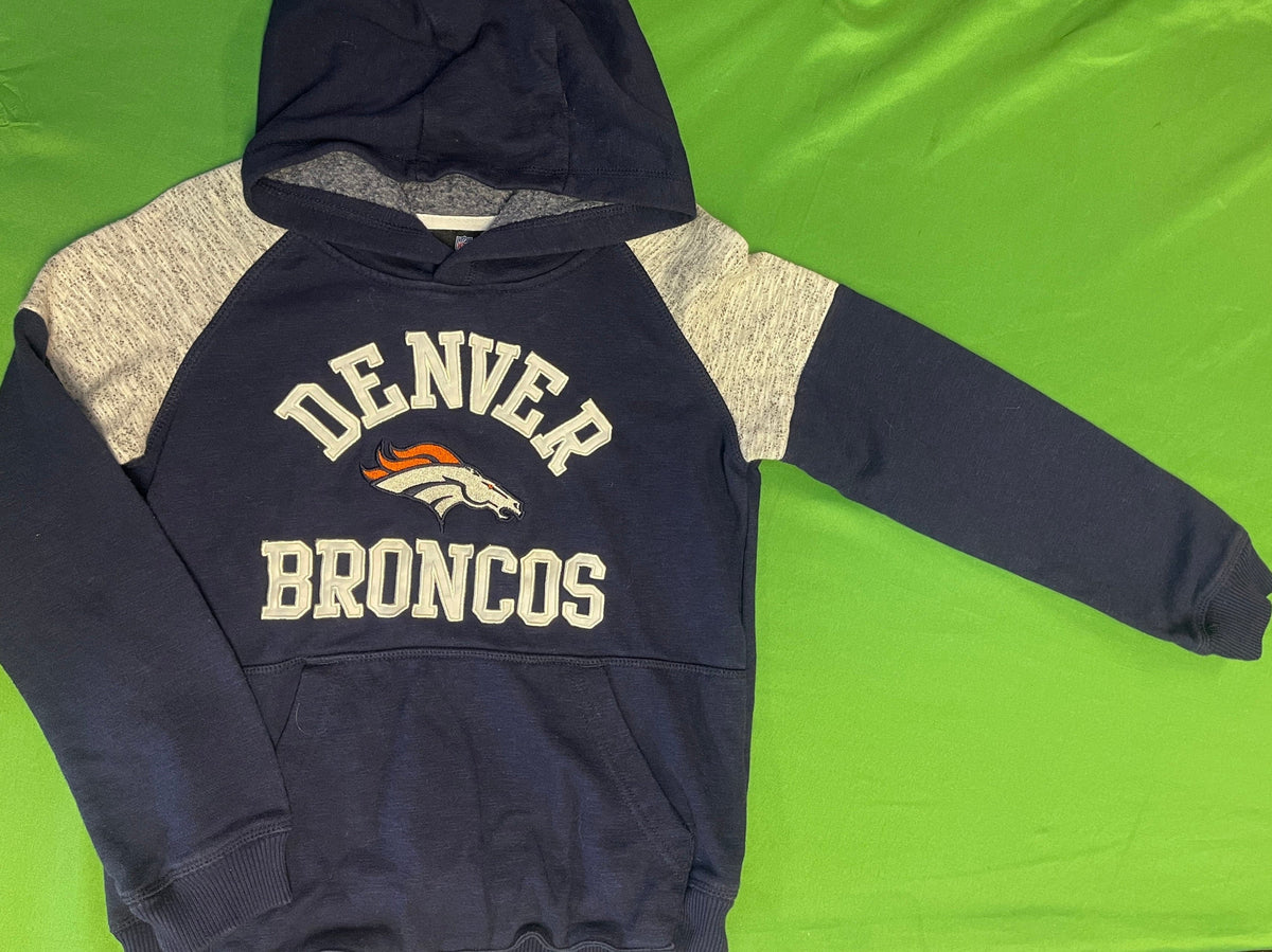 NFL Denver Broncos Stitched Colour Blocked Pullover Hoodie Youth Small 8