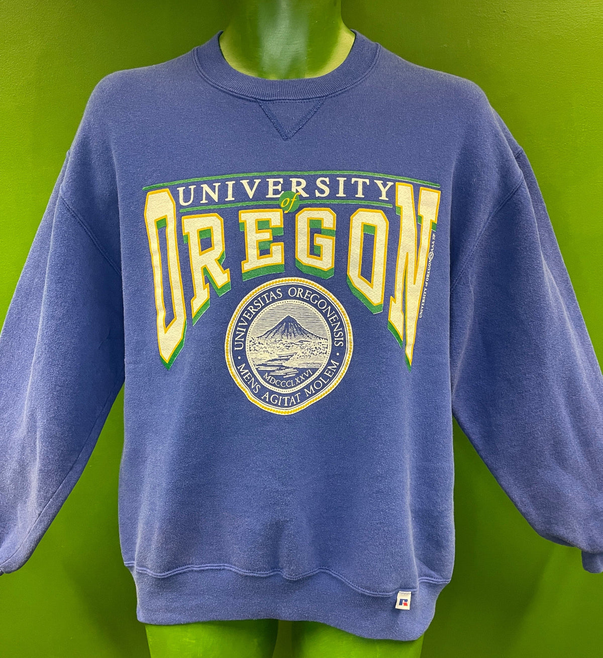 NCAA Oregon Ducks Russell Vintage Sweatshirt Men's Large