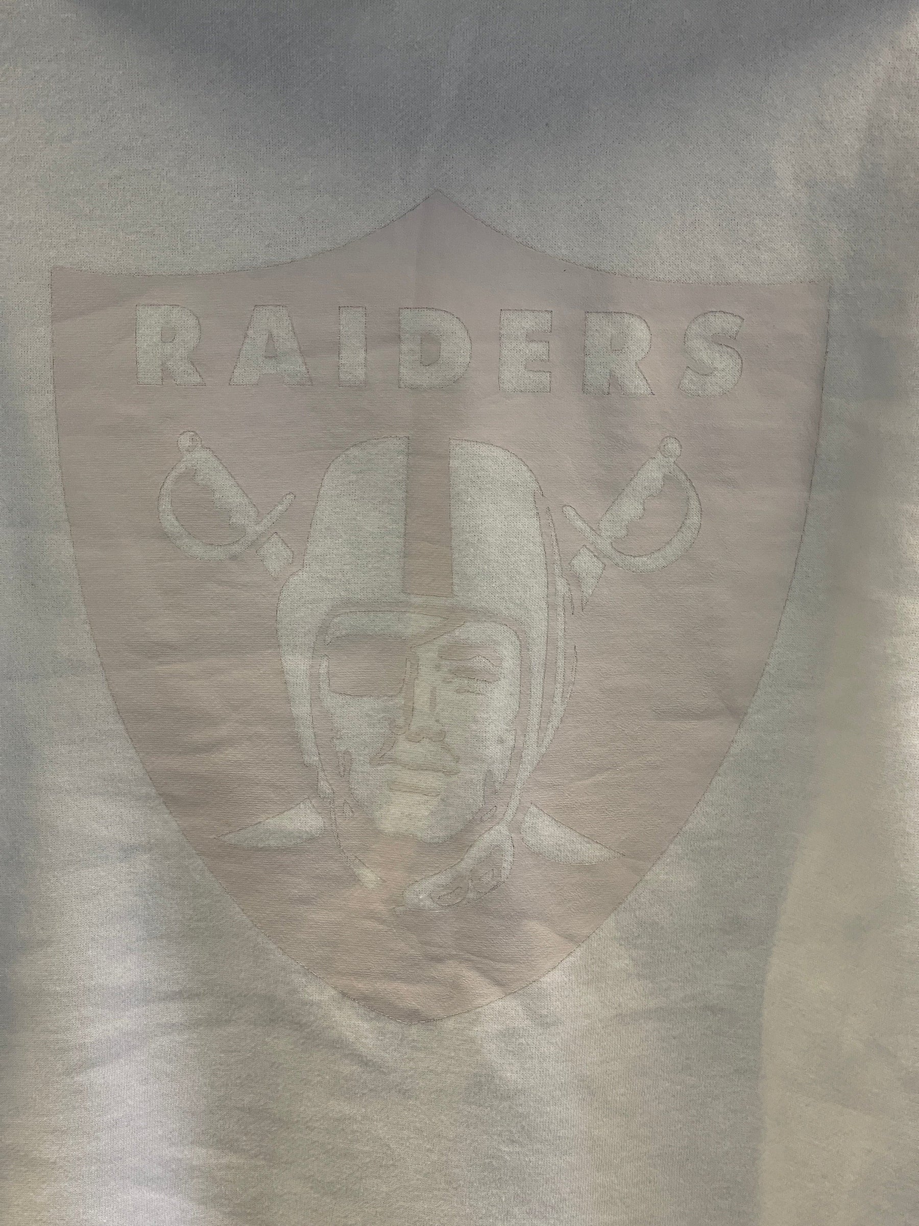 NFL Las Vegas Raiders Unique Understated Cream Pullover Hoodie Men's Medium NWT