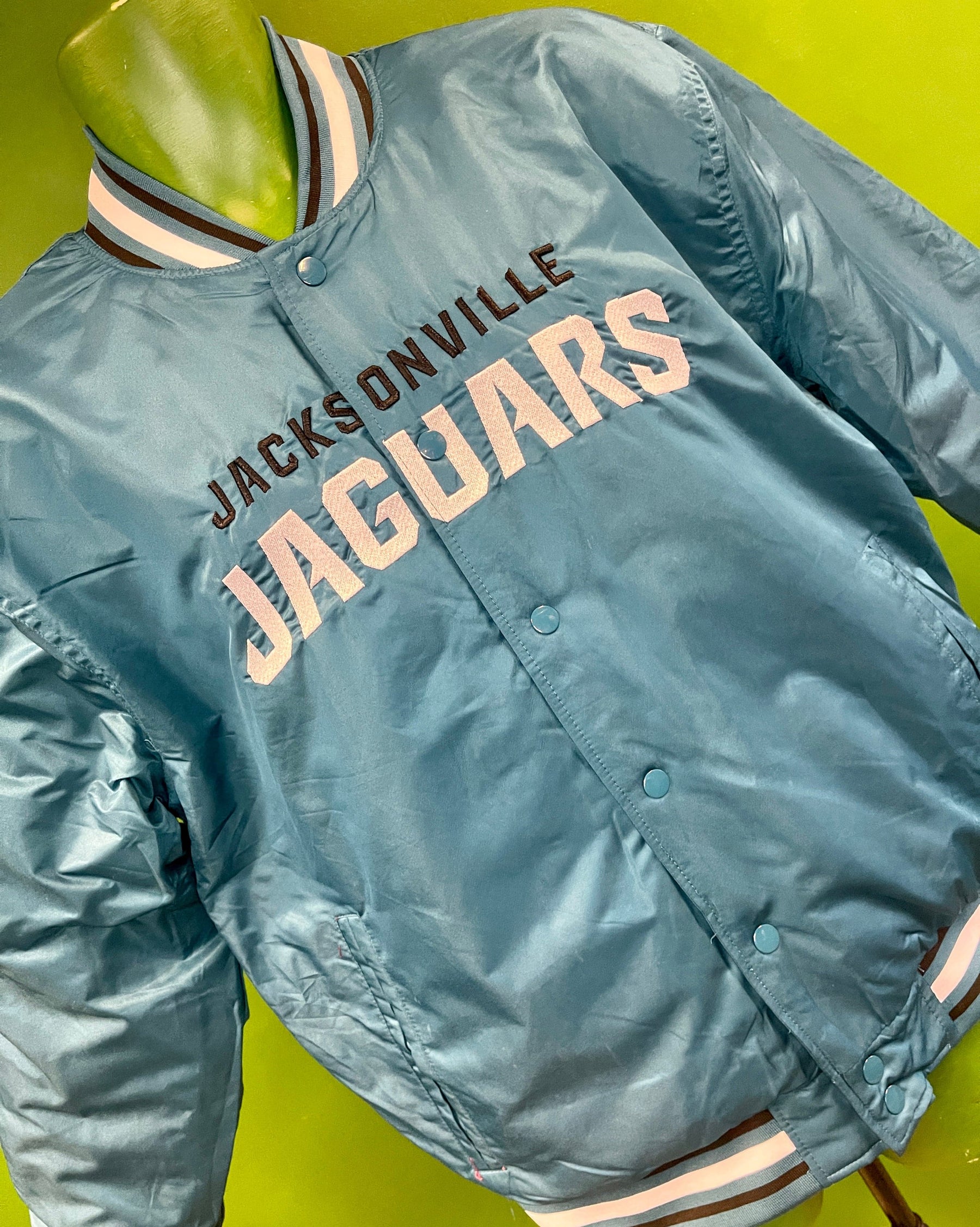 NFL Jacksonville Jaguars Quilted Satin Bomber Jacket Men's Small NWT