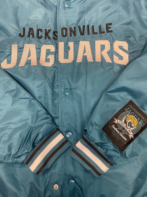 NFL Jacksonville Jaguars Quilted Satin Bomber Jacket Men's Medium NWT