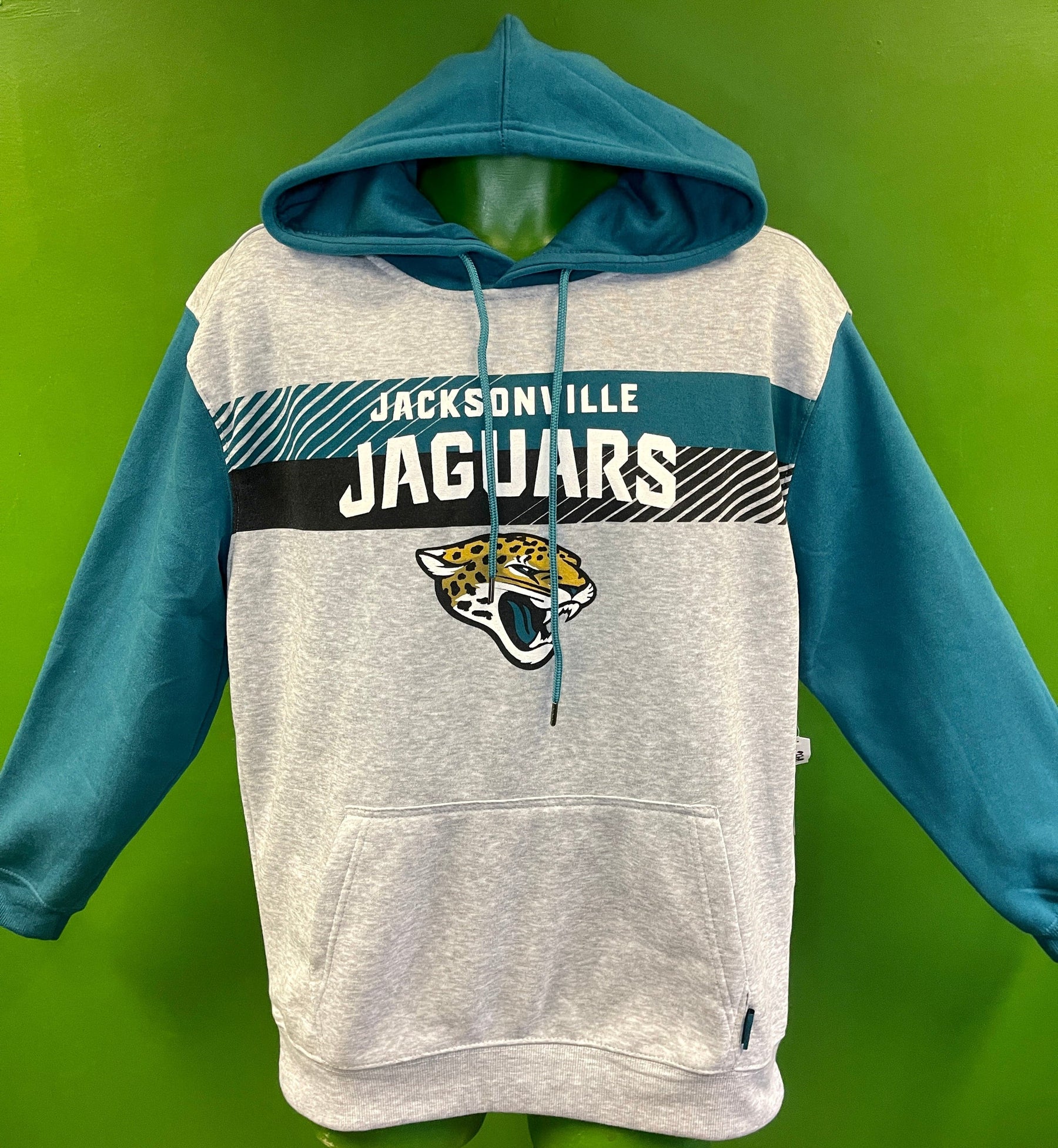 NFL Jacksonville Jaguars Grey Colourblock Hoodie Men's Medium NWT