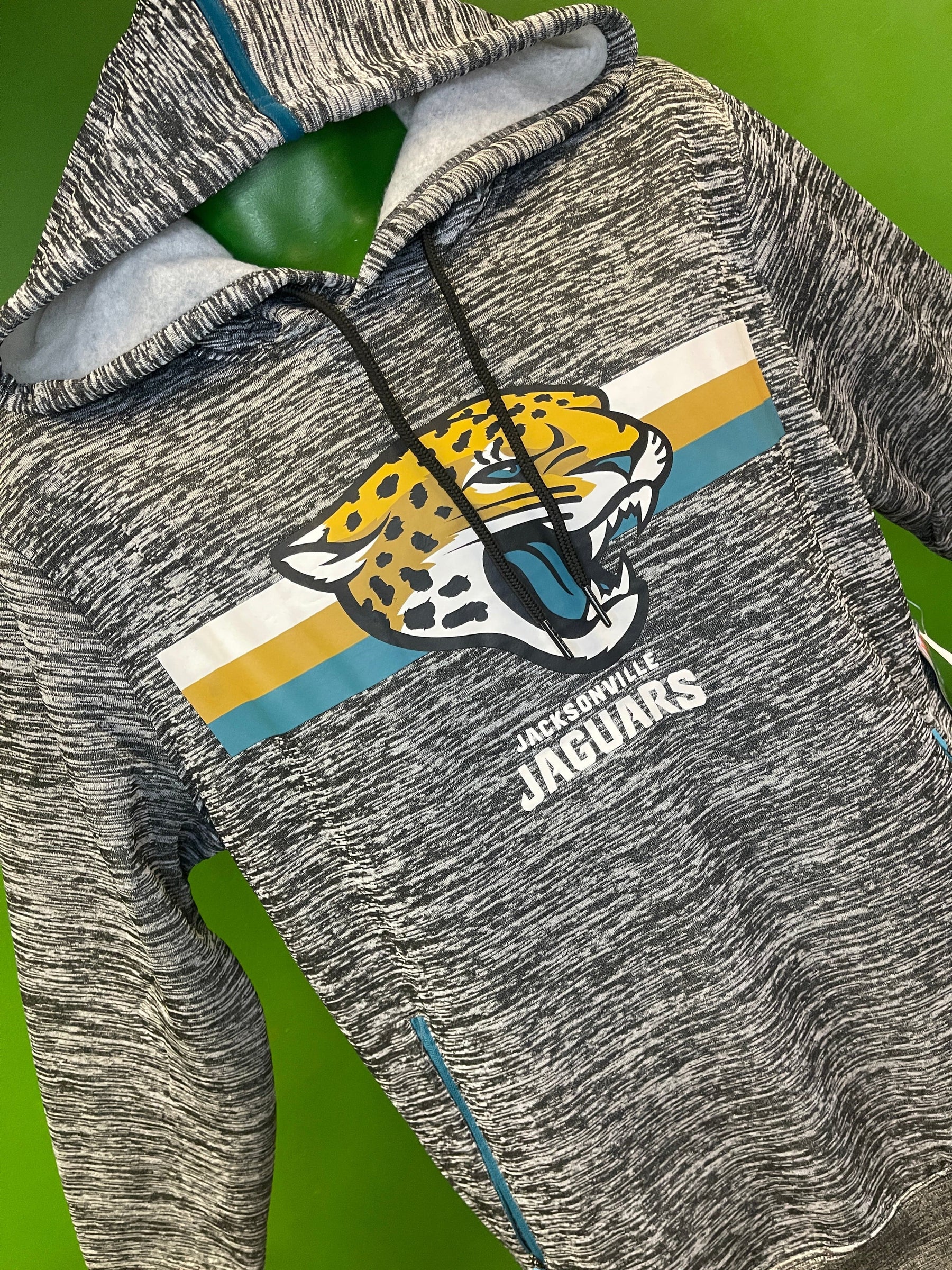 NFL Jacksonville Jaguars Grey Space Dye Hoodie Men's Large NWT