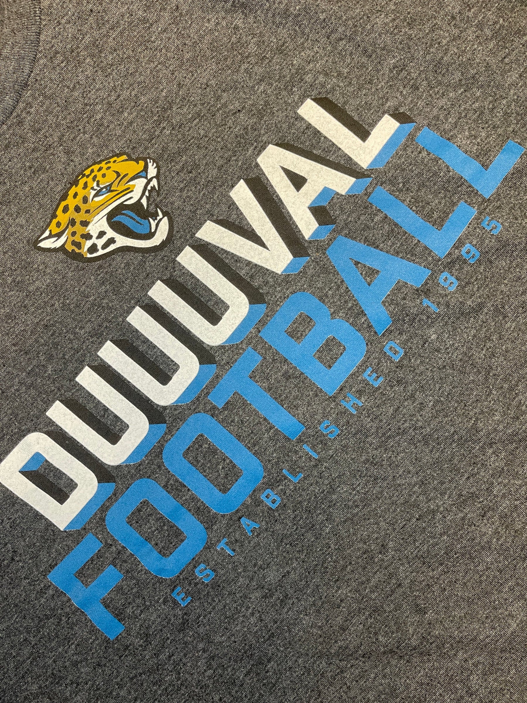 NFL Jacksonville Jaguars Fanatics Heathered Charcoal T-Shirt Men's X-Large NWT
