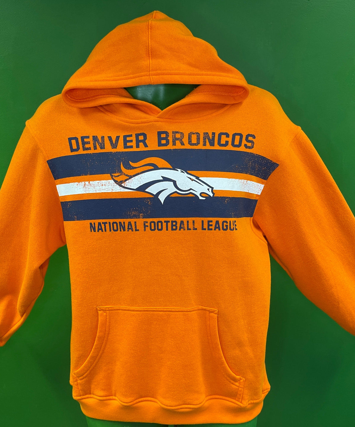 NFL Denver Broncos Orange Pullover Hoodie Youth X-Large 18