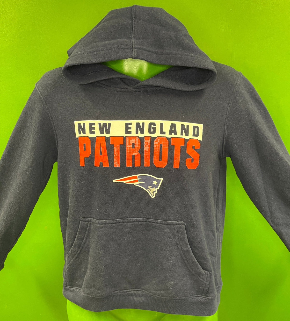 NFL New England Patriots Navy Pullover Hoodie Youth Large 14-16