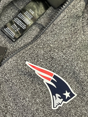 NFL New England Patriots Heathered Grey 1/4 Zip Pullover Youth Small 8