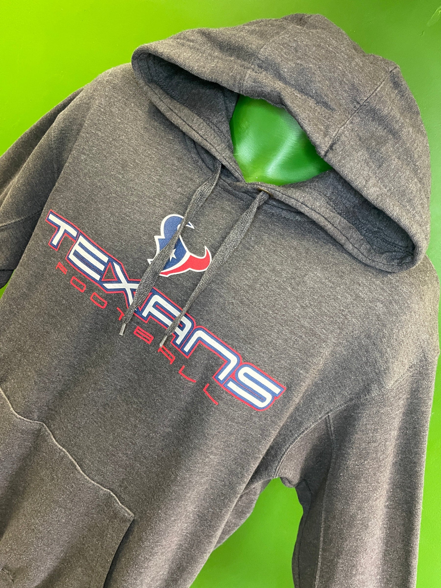 NFL Houston Texans Heathered Grey Pullover Hoodie Men's X-Large