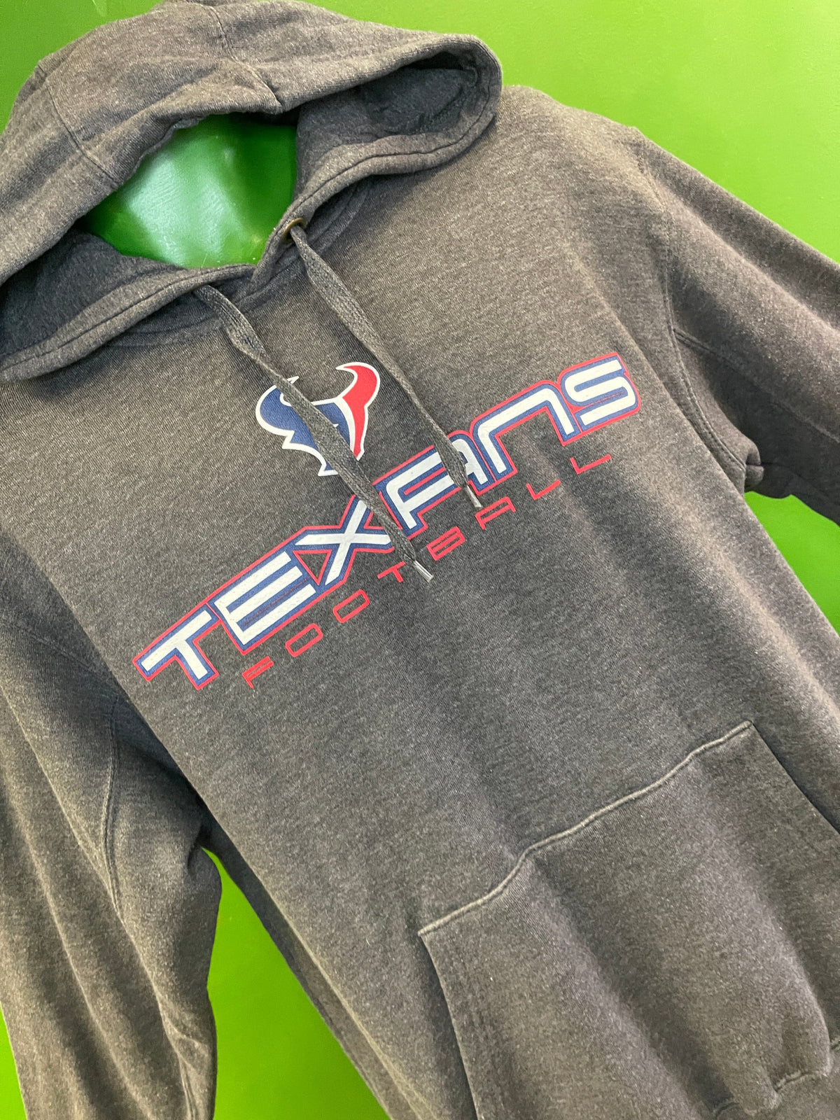 NFL Houston Texans Heathered Grey Pullover Hoodie Men's X-Large