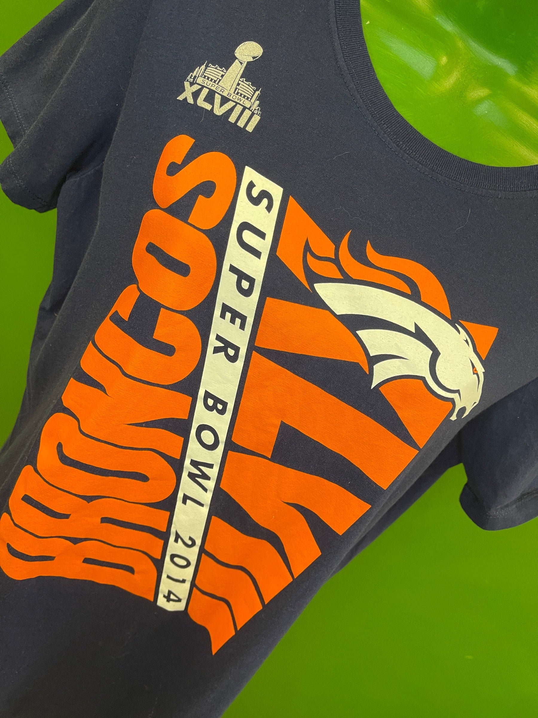 NFL Denver Broncos Super Bowl XLVIII Sparkle Slim Fit T-Shirt Girls' X-Large