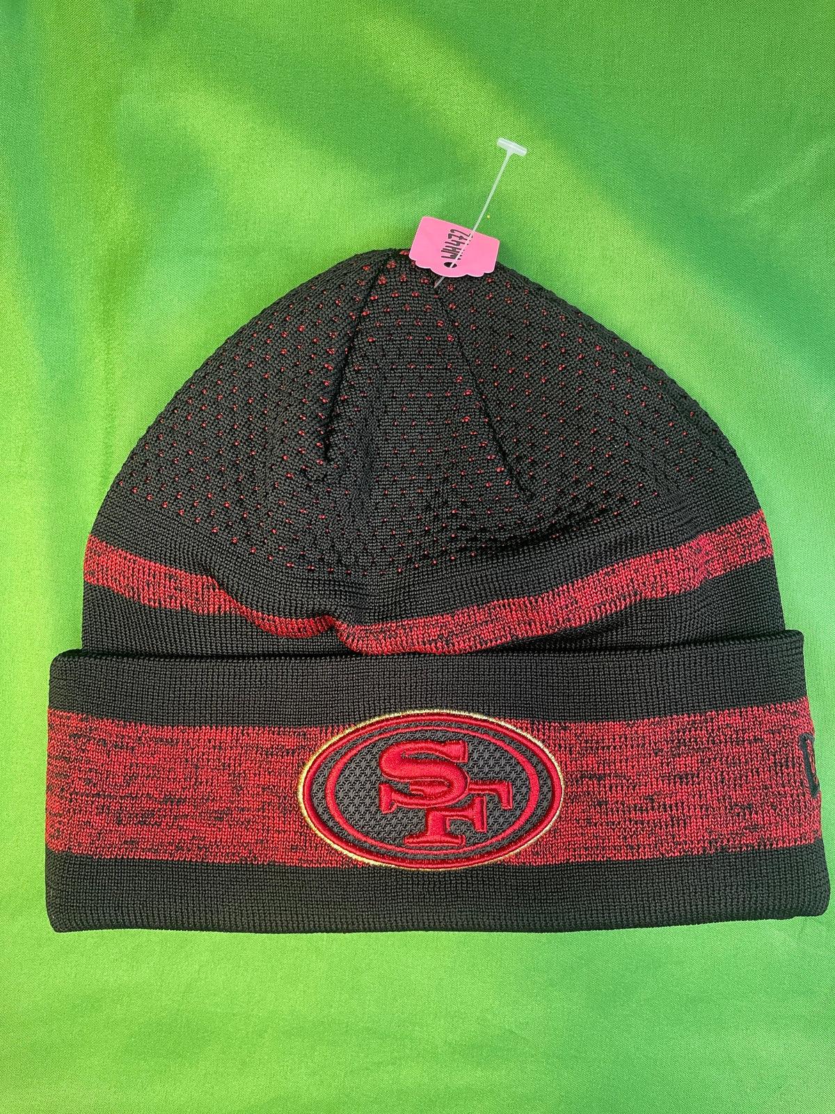 NFL San Francisco 49ers New Era Black & Red Woolly Hat Beanie OSFM
