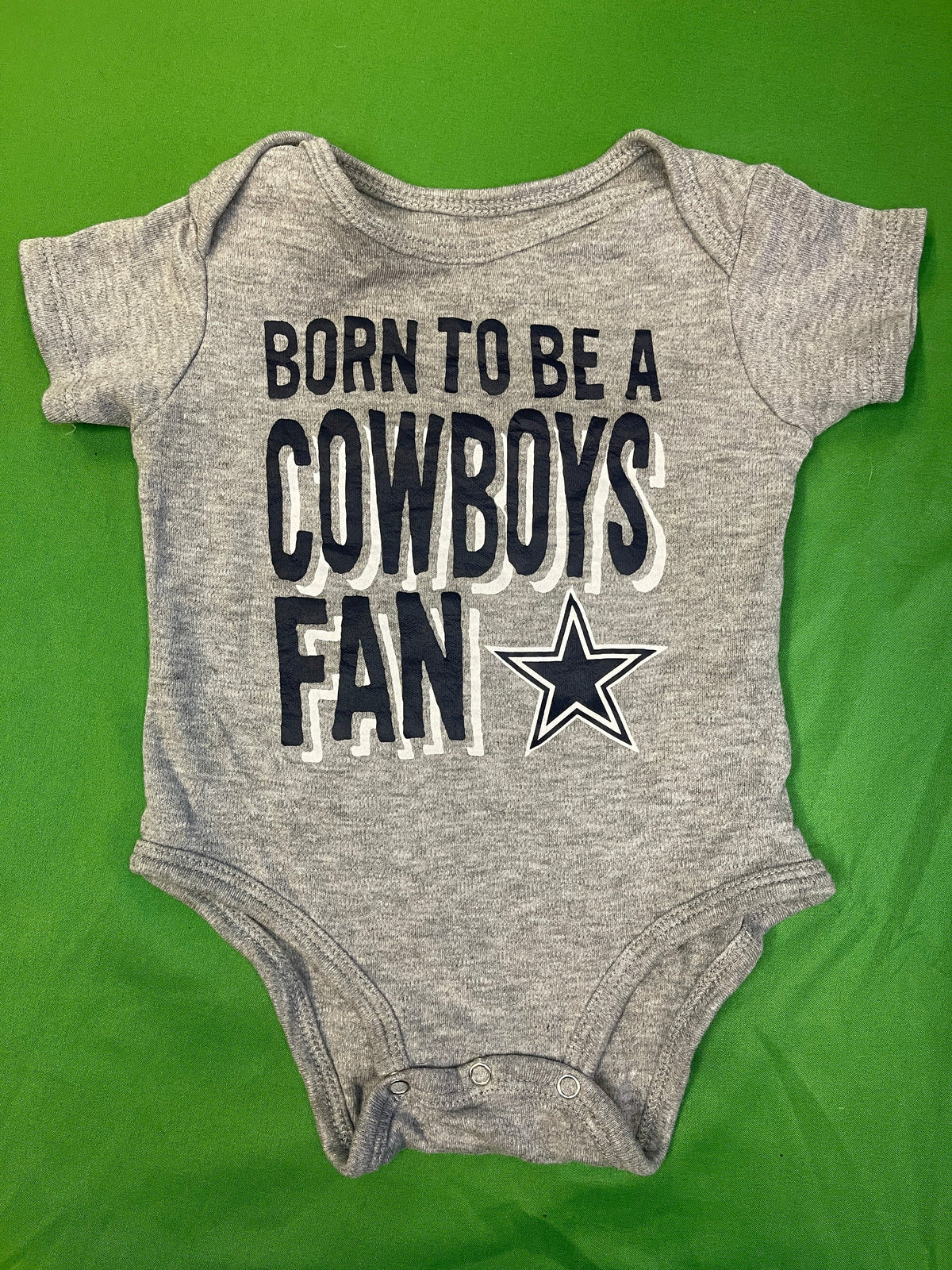 NFL Dallas Cowboys Heathered Grey Baby Bodysuit/Vest 6-9 Months