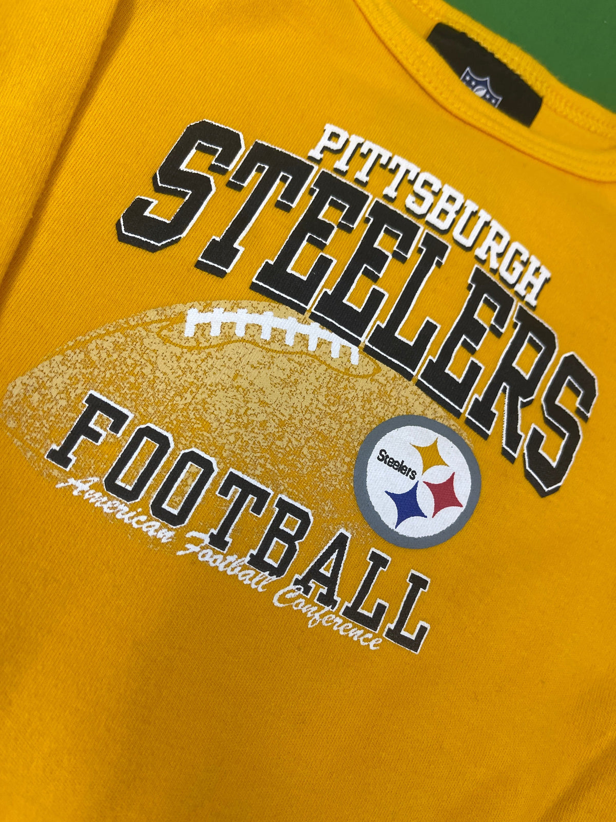 NFL Pittsburgh Steelers 100% Cotton L/S Infant Bodysuit/Vest 3-6 Months