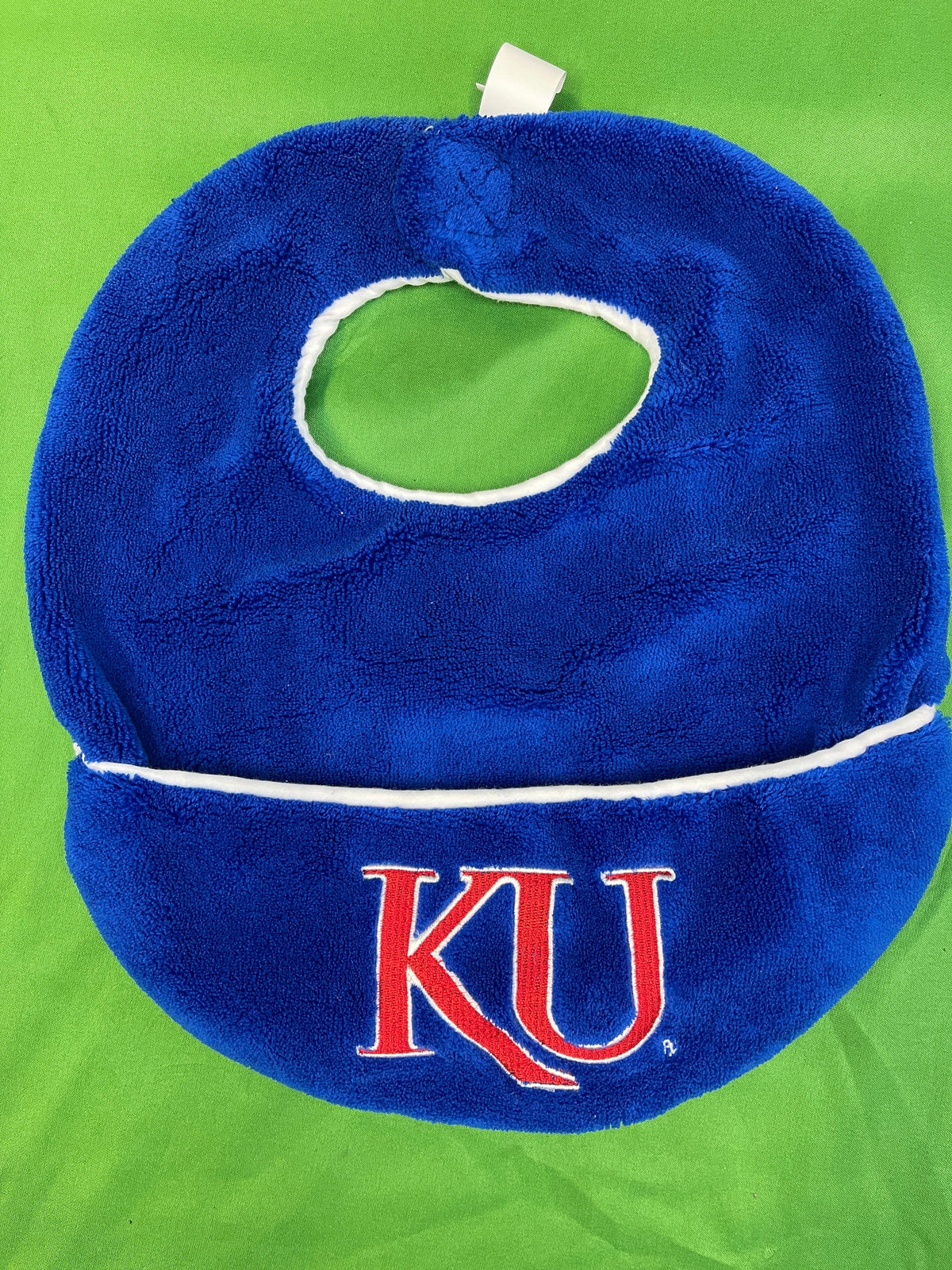 NCAA Kansas Jayhawks Embroidered Plush Baby Infant Bib OSFM