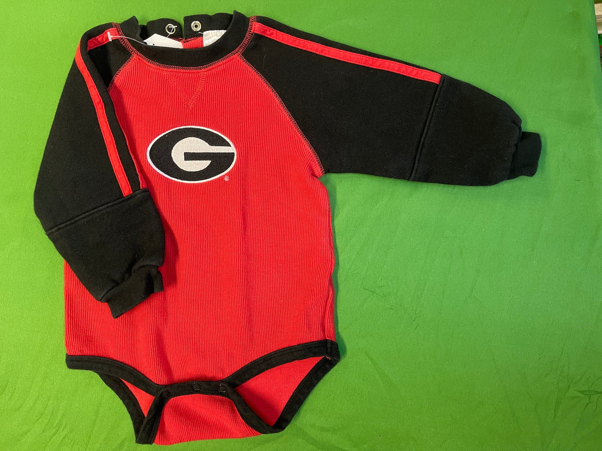 NCAA Georgia Bulldogs Thermal L/S Bodysuit Infant Baby 12 Months