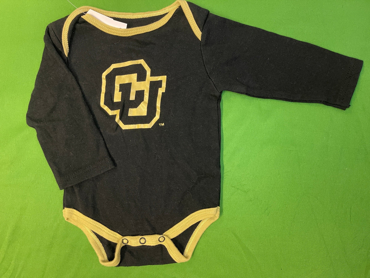 NCAA Colorado Buffaloes 100% Cotton L/S Infant Baby Vest Bodysuit 9-12 months