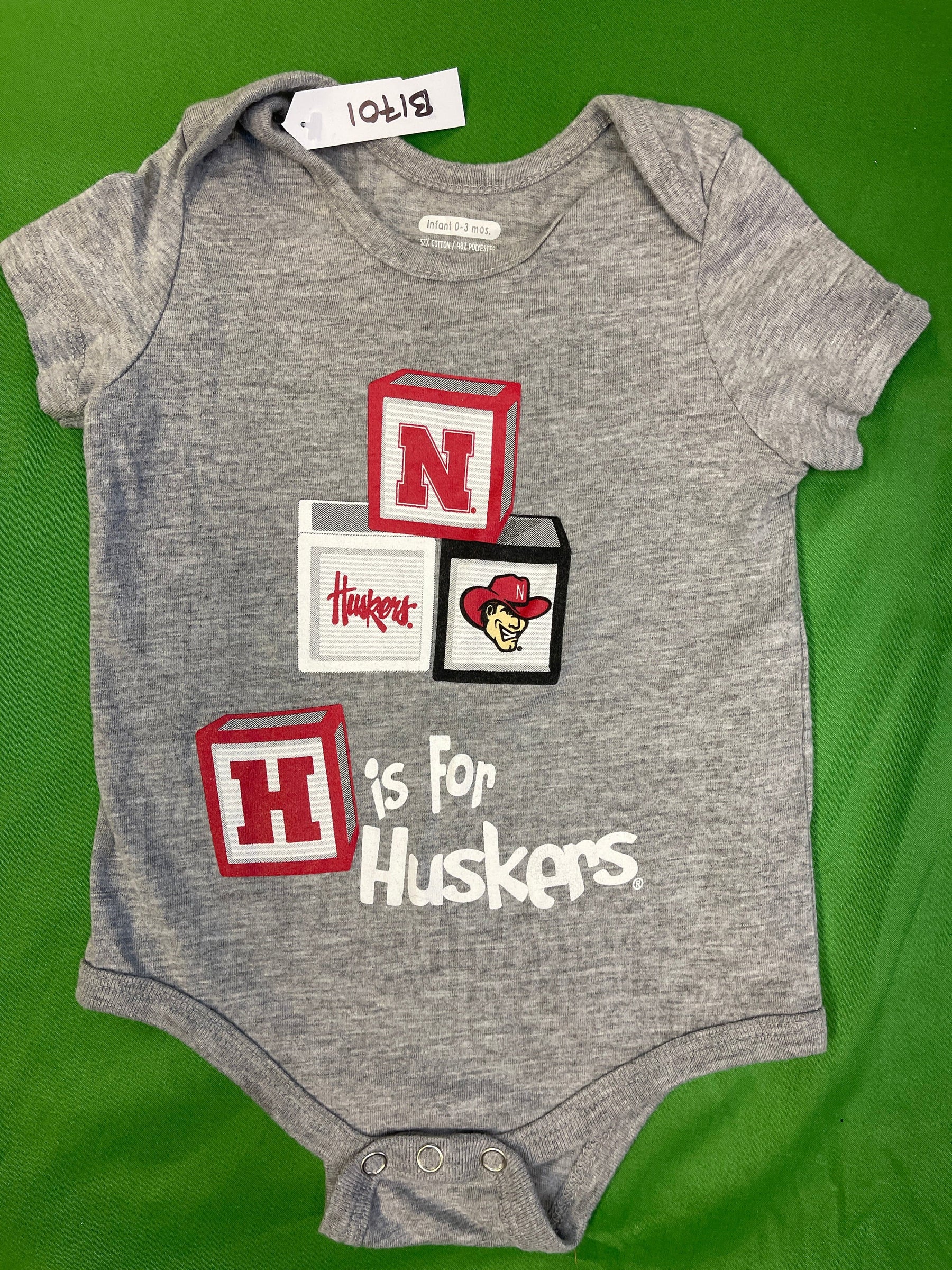 NCAA Nebraska Cornhuskers Baby Infant Bodysuit/Vest Newborn 0-3 Months