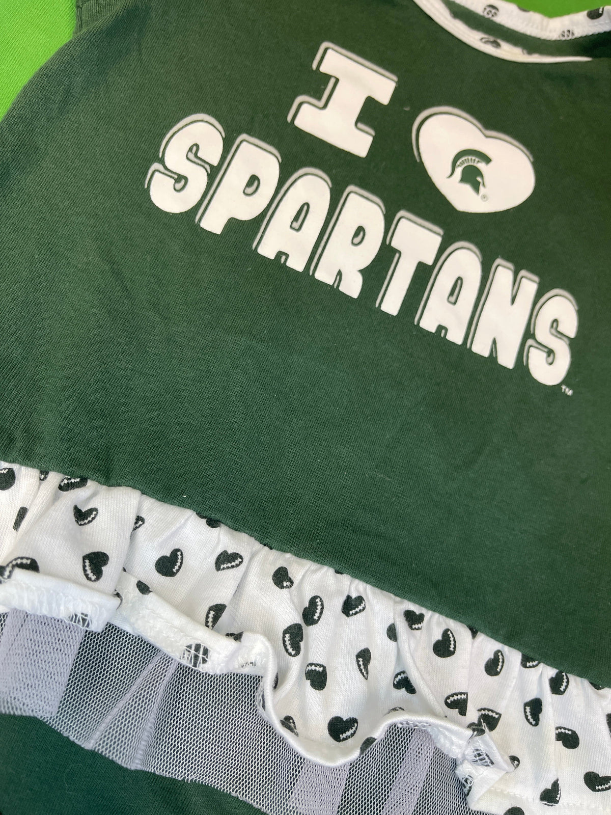 NCAA Michigan State Spartans Infant Baby Skirted Bodysuit/Vest 6-9 Months