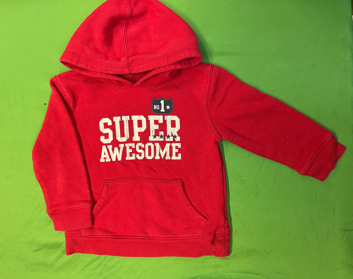 Americana Red "Super Awesome" Pullover Hoodie Toddler 3T