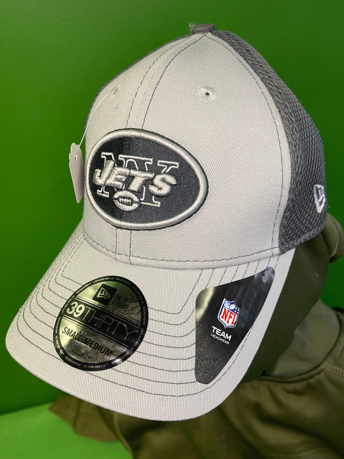 NFL New York Jets New Era 39THIRTY Greyscale Fitted Hat/Cap Small/Medium NWT