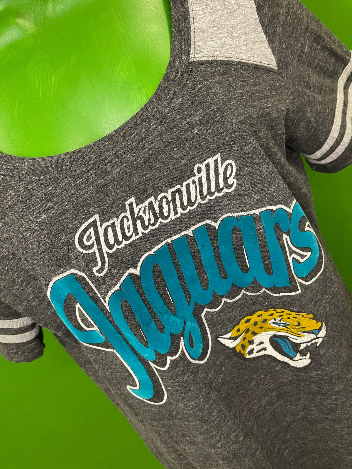 NFL Jacksonville Jaguars Distressed Grey T-Shirt Women's Large