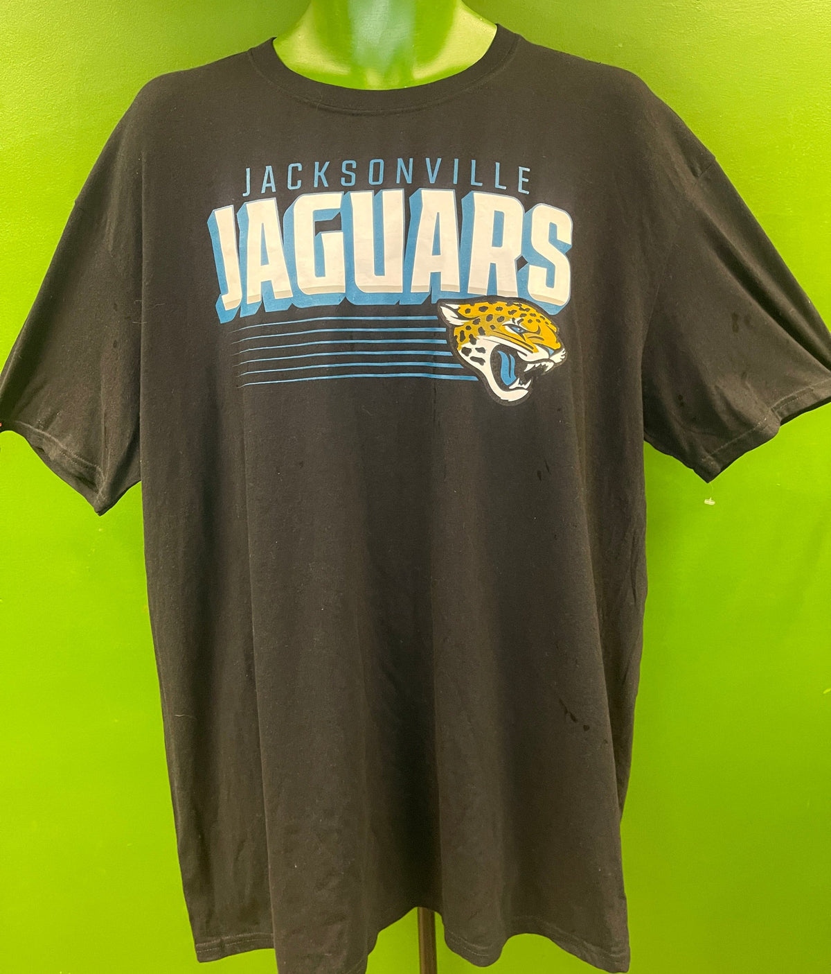NFL Jacksonville Jaguars 100% Cotton Black T-Shirt Men's 2X-Large NWT